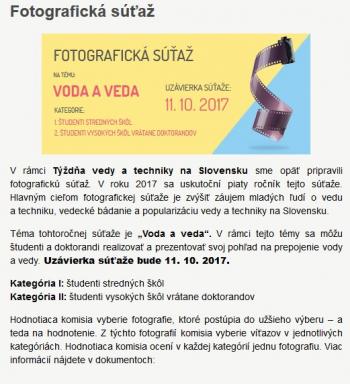 Fotografická súťaž pre študentov a doktorandov